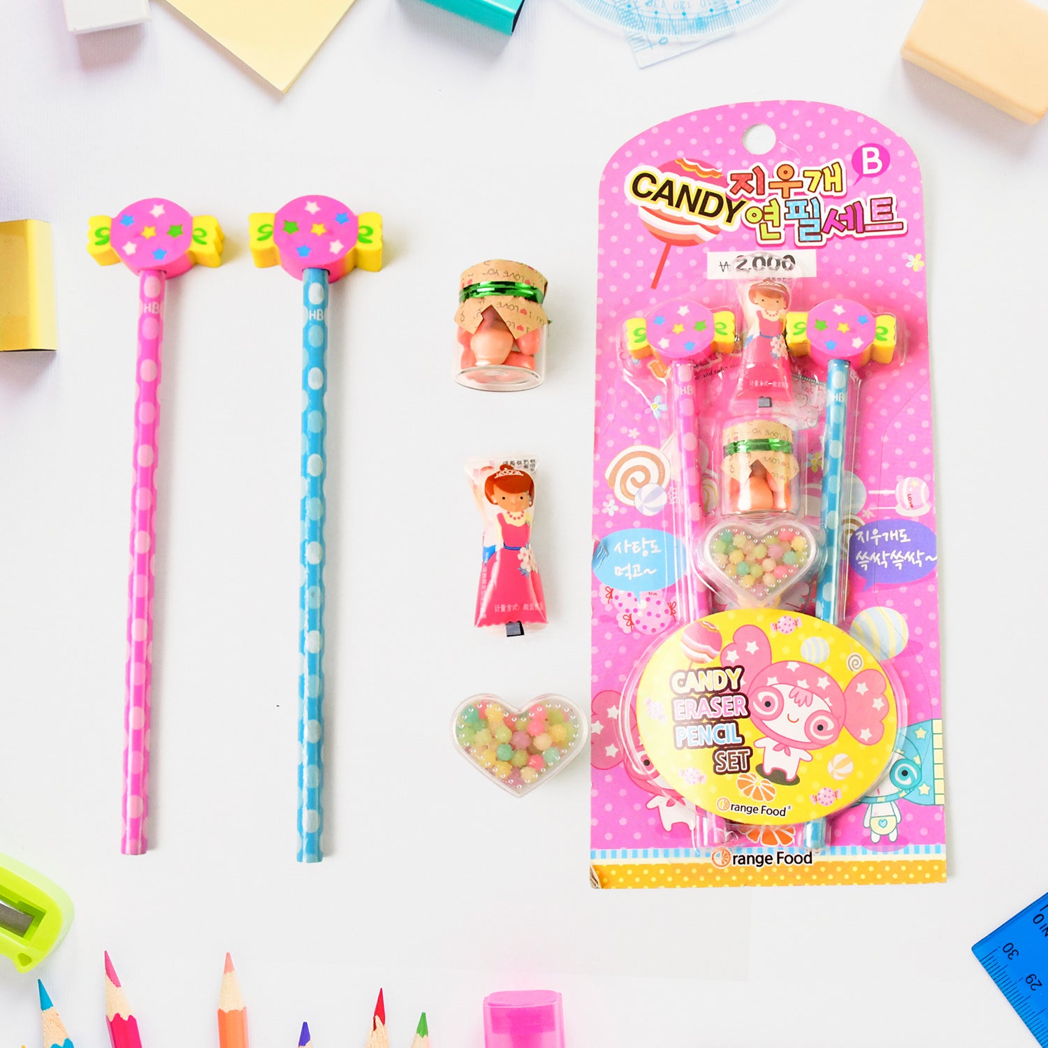 Fun Candy Design Pencil Set With Accessories Set (1 Set ) Fun Candy Design Pencil Set With Accessories Set (1 Set )